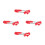 4Pcs Sturdy Foldable Bicycle Umbrella Holder Red ABS Stainless Steel 4