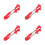 4Pcs Sturdy Foldable Bicycle Umbrella Holder Red ABS Stainless Steel 7