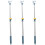 3Pcs Retractable Adjustable Metal Clothesline Pole Blue for Home 6