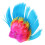 2Pcs Creative Masquerade Wigs for Men Multi-Color Short Style 2