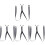 4Pcs Adjustable Elastic Mens Suspenders Black Durable Suit Strap Clip 4