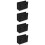 4Pcs Black PU Car Door Organizer Storage Bin Compact Car Side Pocket 6