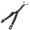 4Pcs Adjustable Elastic Mens Suspenders Black Durable Suit Strap Clip 3