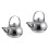 2Pcs Small Stainless Steel Teapot with Lid and Filter Silver 6