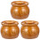 3Pcs Ceramic Soup Bowls Chocolate Kitchen Stewing Pots 2