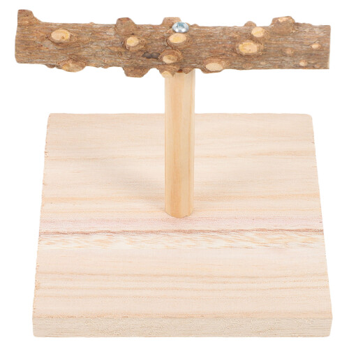 3Pcs Multi Wooden Bird Perch Stand Sturdy Parrot Training Desktop Toy 1