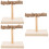 3Pcs Multi Wooden Bird Perch Stand Sturdy Parrot Training Desktop Toy 8