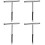 4Pcs Compact Silver Stainless Steel Soil Sampler with T Handle 7