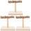 3Pcs Multi Wooden Bird Perch Stand Sturdy Parrot Training Desktop Toy 3