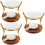 3Sets Assorted Color Essential Oil Burner Wood Ceramic Candle Holder 8