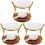 3Sets Assorted Color Essential Oil Burner Wood Ceramic Candle Holder 3