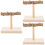 3Pcs Multi Wooden Bird Perch Stand Sturdy Parrot Training Desktop Toy 7