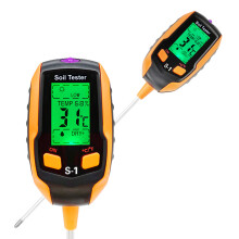Medidor de Umidade do Solo Digital para Jardim, 4 em 1: Medidor de pH, Temperatura e Luz, Sonda de Liga de Alumínio, Visor LCD Retroiluminado,