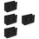 4Pcs Black PU Car Door Organizer Storage Bin Compact Car Side Pocket 5