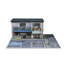 1/64 Scenery Diorama Parking Lot Ornaments Storage Gifts Mini Building