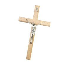Individualized Spiritual Gift Wood Metal Crosses-Log color