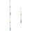 3Pcs Retractable Adjustable Metal Clothesline Pole Blue for Home 8