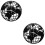 2Pcs Black Plastic World Map Wall Clock Wall Clock 7