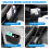 4Pcs Black PU Car Door Organizer Storage Bin Compact Car Side Pocket 7