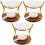 3Sets Assorted Color Essential Oil Burner Wood Ceramic Candle Holder 4