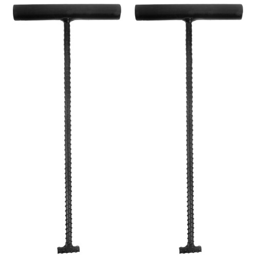 2Pcs Metal Manhole Lid Hook Outdoor Lifting T-Shaped Puller 2