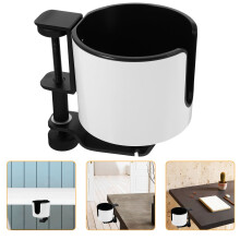 3Pcs 360 Rotating Headphone Hook with Desk Cup Holder White