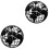 2Pcs Black Plastic World Map Wall Clock Wall Clock 5