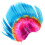 2Pcs Creative Masquerade Wigs for Men Multi-Color Short Style 3