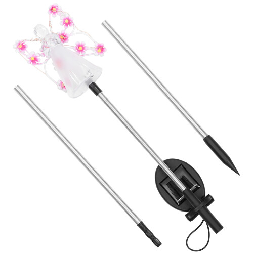 2Pcs Purple Solar Angel Decorative Lawn Light Stick for Yard 1