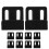 40Pcs Black Stainless Steel Wall Tile Hangers Robust Mounting Brackets 1