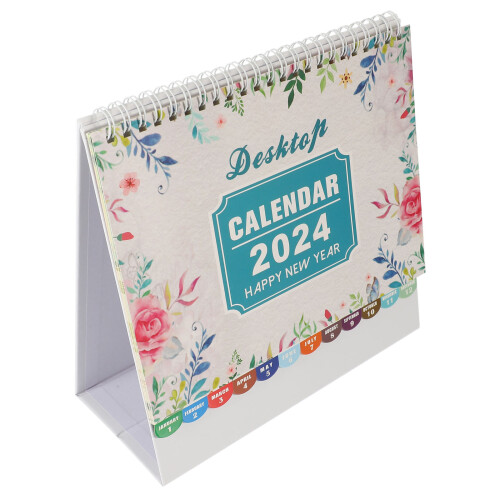 3Pcs Multi Color Paper Note Desk Calendar Decorative Monthly Organizer