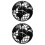 2Pcs Black Plastic World Map Wall Clock Wall Clock 6