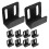 40Pcs Black Stainless Steel Wall Tile Hangers Robust Mounting Brackets 3