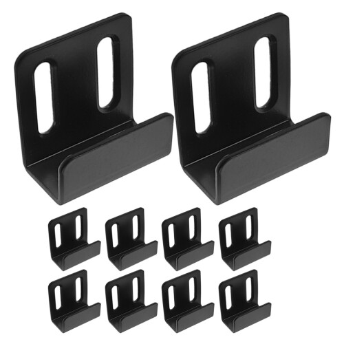 40Pcs Black Stainless Steel Wall Tile Hangers Robust Mounting Brackets 2