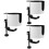 3Pcs 360 Rotating Headphone Hook with Desk Cup Holder White 8