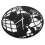 2Pcs Black Plastic World Map Wall Clock Wall Clock 2