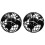 2Pcs Black Plastic World Map Wall Clock Wall Clock 4