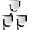 3Pcs 360 Rotating Headphone Hook with Desk Cup Holder White 4