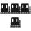 40Pcs Black Stainless Steel Wall Tile Hangers Robust Mounting Brackets 5
