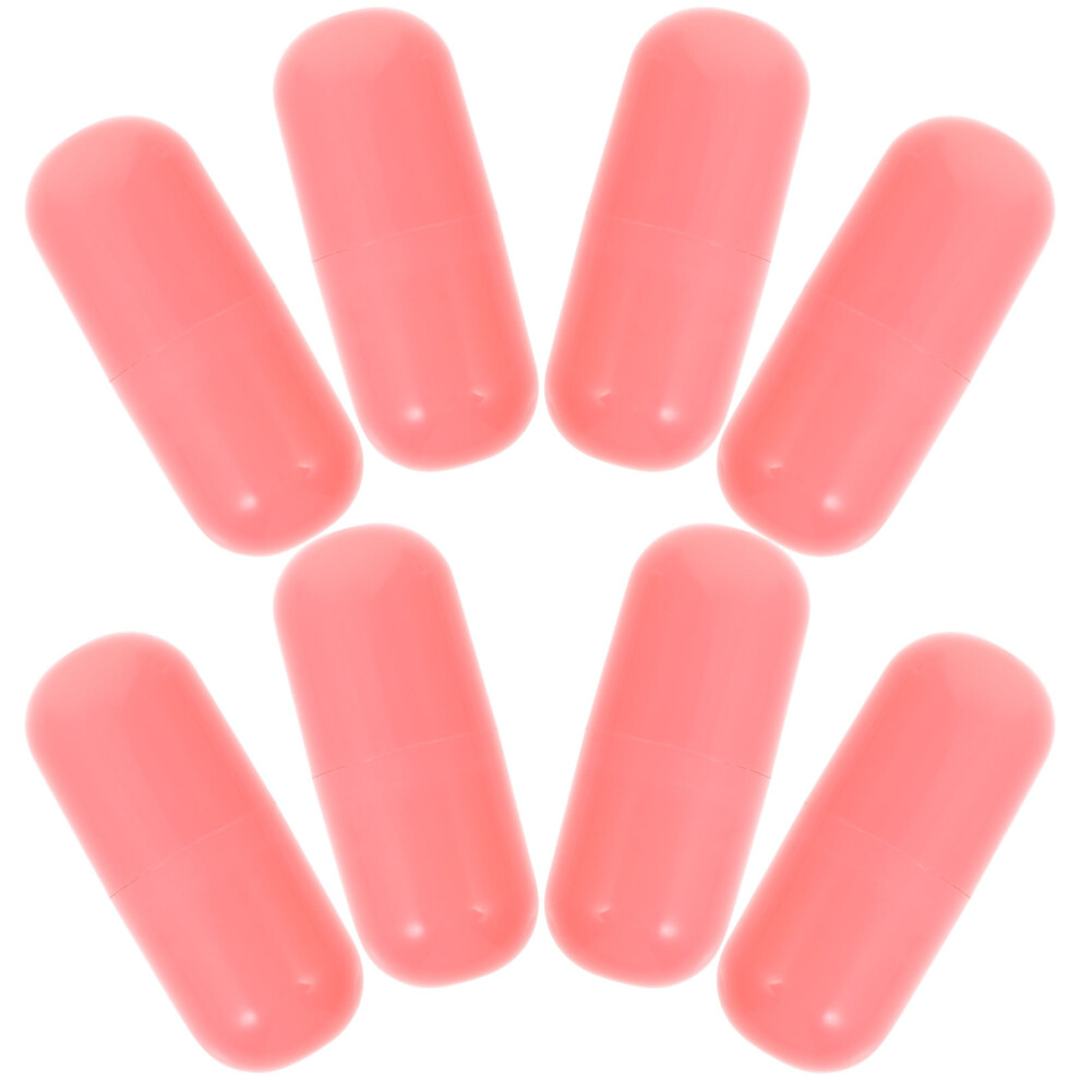 Happyyami Red 24Pcs Mini Empty Capsules Watermelon Pp Refillable Lip Balm Tubes