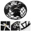 2Pcs Black Plastic World Map Wall Clock Wall Clock 9