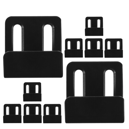 40Pcs Black Stainless Steel Wall Tile Hangers Robust Mounting Brackets 1