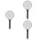 3Pcs Lightweight Handheld Shower Head White Plastic for Bath Supplies 8