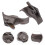 4Pcs Heavy-Duty Silver Scaffold Crossbar Clamp with Stable Double Ear 8