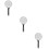 3Pcs Lightweight Handheld Shower Head White Plastic for Bath Supplies 11