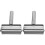 2Pcs Silver Stainless Steel Dough Roller Pin Convenient Baking Tool 4