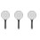 3Pcs Lightweight Handheld Shower Head White Plastic for Bath Supplies 6