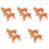 5Pcs Realistic Orange Plastic Dog Simulation Model for Nursery 10
