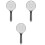 3Pcs Lightweight Handheld Shower Head White Plastic for Bath Supplies 5