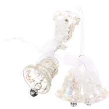 10Pcs Acrylic Christmas Bell Ornaments Clear Hanging Decor for Xmas